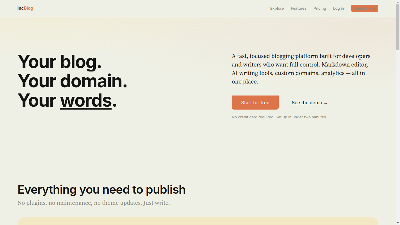 IncBlog preview